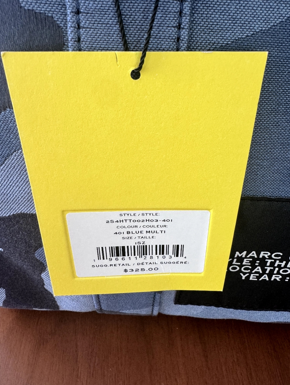 Marc Jacobs The Tote Bag in Blue Camo with Black Strap - Picture 9 of 9